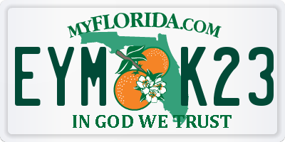FL license plate EYMK23