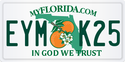 FL license plate EYMK25
