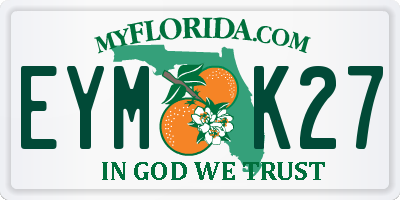 FL license plate EYMK27