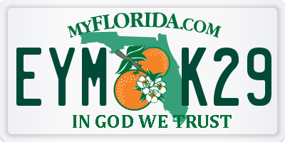 FL license plate EYMK29