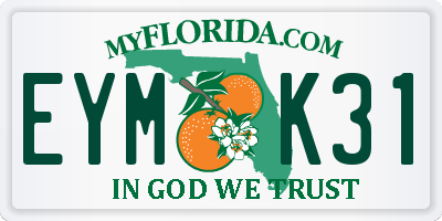 FL license plate EYMK31