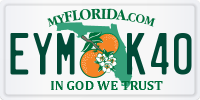 FL license plate EYMK40