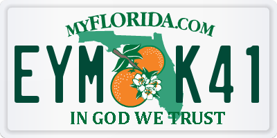 FL license plate EYMK41