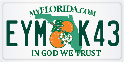 FL license plate EYMK43