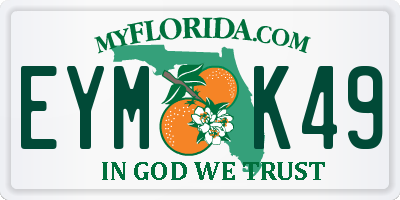 FL license plate EYMK49
