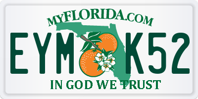FL license plate EYMK52