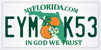 FL license plate EYMK53