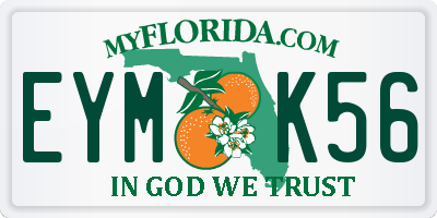 FL license plate EYMK56