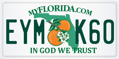 FL license plate EYMK60