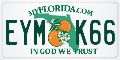 FL license plate EYMK66