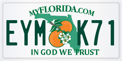 FL license plate EYMK71