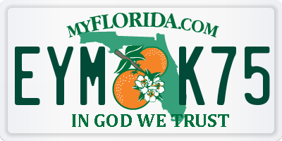 FL license plate EYMK75