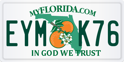 FL license plate EYMK76