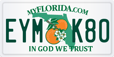 FL license plate EYMK80