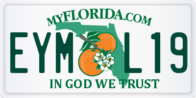 FL license plate EYML19