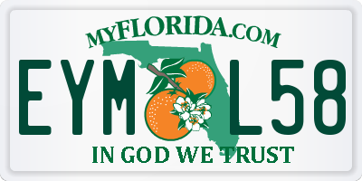 FL license plate EYML58