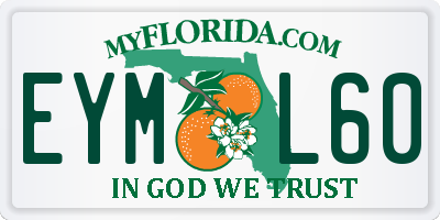 FL license plate EYML60