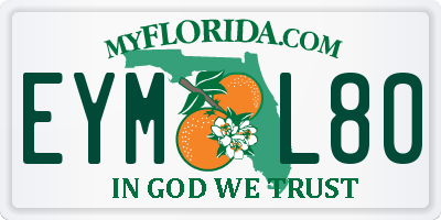 FL license plate EYML80