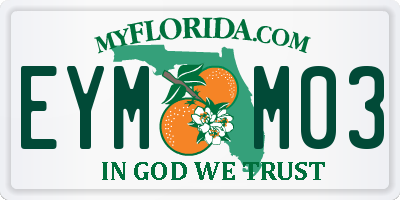 FL license plate EYMM03
