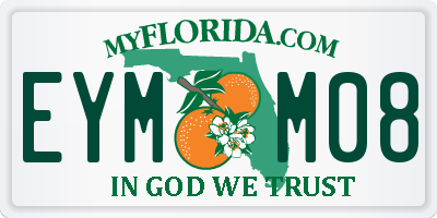 FL license plate EYMM08