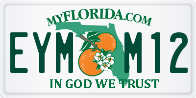 FL license plate EYMM12