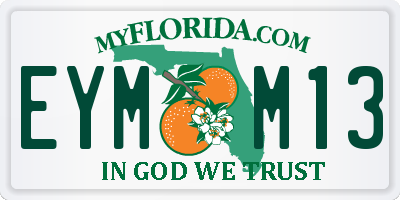 FL license plate EYMM13