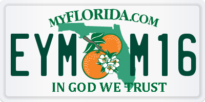 FL license plate EYMM16