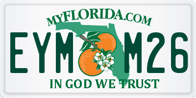 FL license plate EYMM26