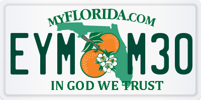 FL license plate EYMM30