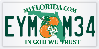 FL license plate EYMM34