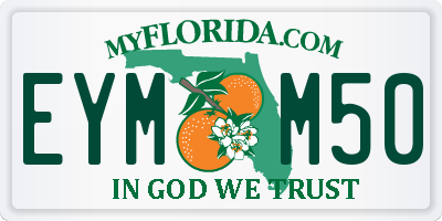 FL license plate EYMM50