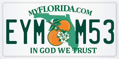 FL license plate EYMM53