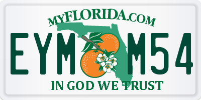 FL license plate EYMM54