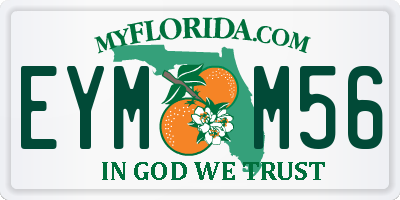 FL license plate EYMM56