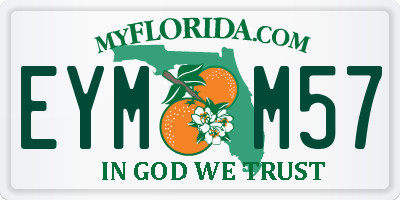 FL license plate EYMM57