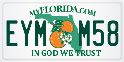 FL license plate EYMM58