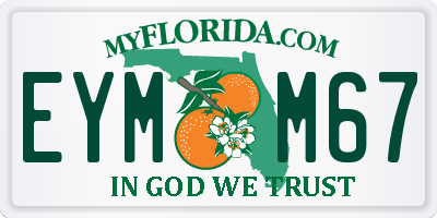 FL license plate EYMM67