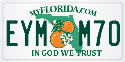 FL license plate EYMM70