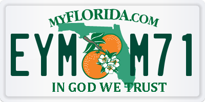 FL license plate EYMM71