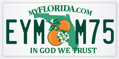 FL license plate EYMM75