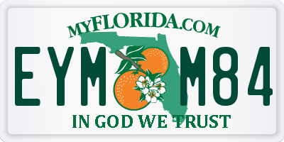 FL license plate EYMM84