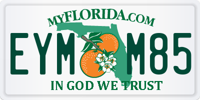 FL license plate EYMM85