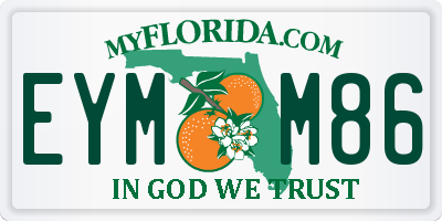 FL license plate EYMM86