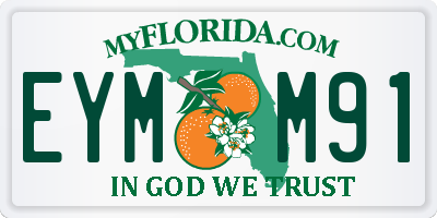 FL license plate EYMM91