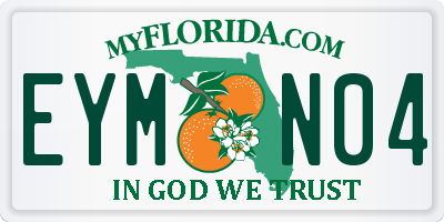 FL license plate EYMN04