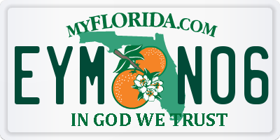 FL license plate EYMN06