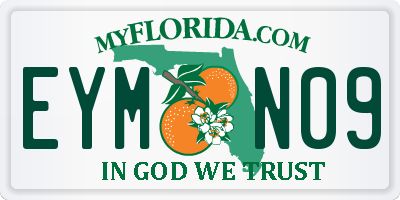 FL license plate EYMN09