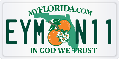 FL license plate EYMN11