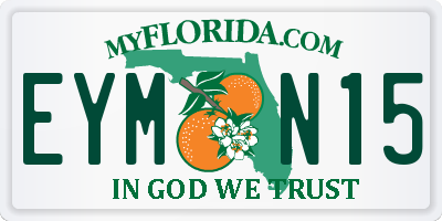 FL license plate EYMN15