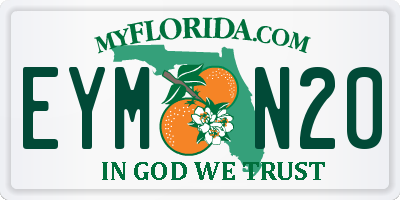 FL license plate EYMN20